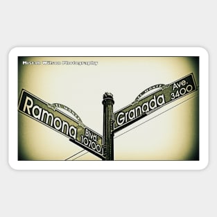 Ramona Boulevard & Granada Avenue, El Monte, California by Mistah Wilson Sticker